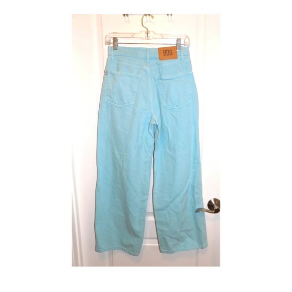 BDG High & Wide Light Blue Colored Denim Jeans Sz 27 Urban Outfitters Excellent - Picture 4 of 10